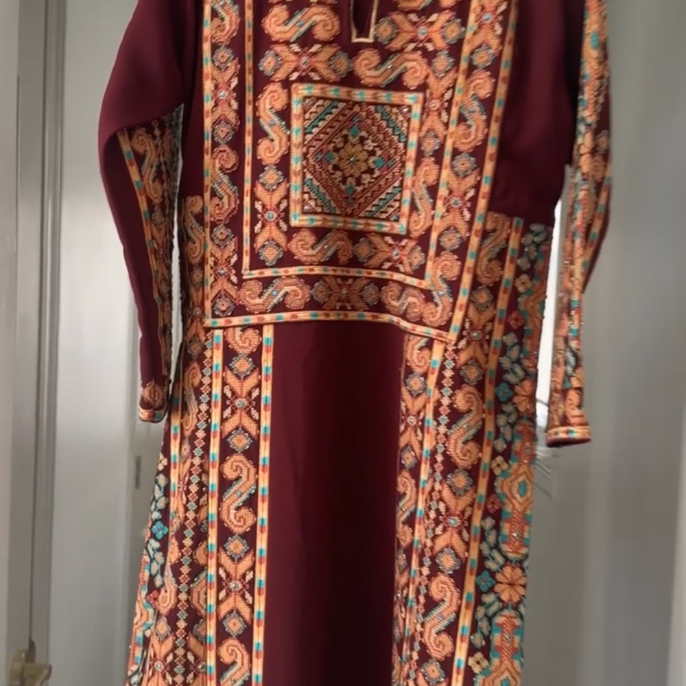 Embroidered Long Sleeve Dress